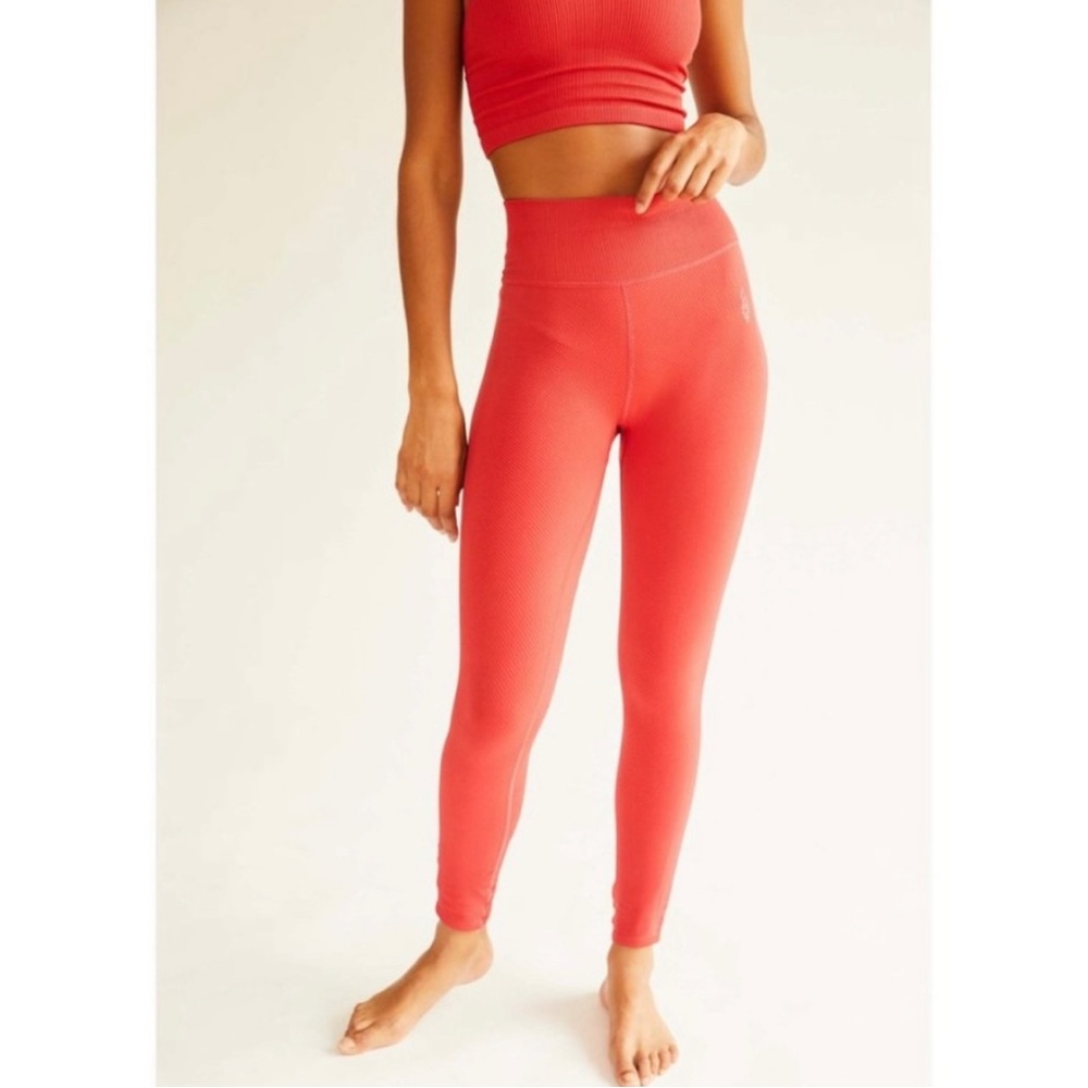 NWT Free People Free Throw High-rise Leggings Red S